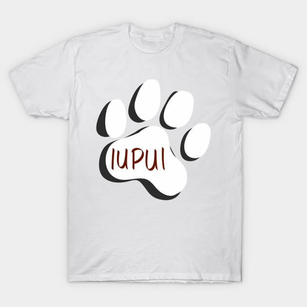 IUPUI Jaguars Paw Print T-Shirt by turbo-swift